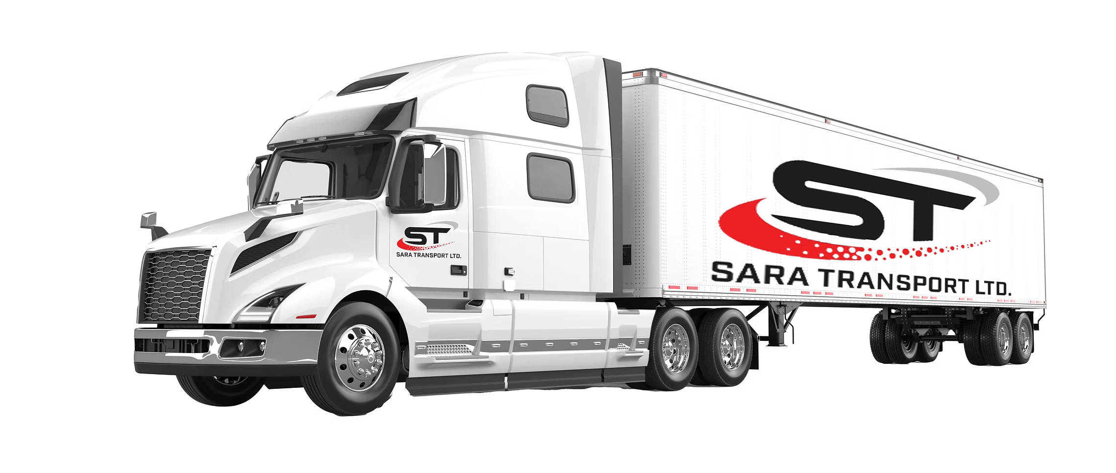Sara Transport semi-trucks on Canadian highway